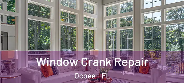 Window Crank Repair Ocoee - FL